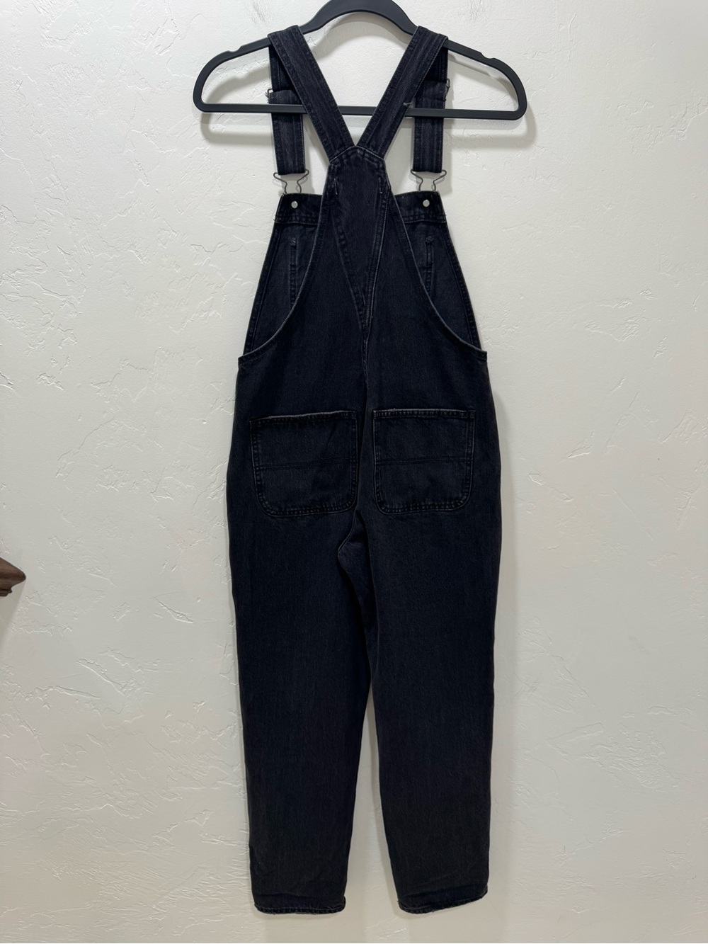 Abercrombie & Fitch Washed Black Women's Small Denim Overalls Classic Fit - Picture 7 of 15